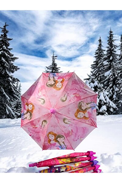 ÇEÇEN HOME Bardaklı Kız Çocuk Şemsiyesi, Düdüklü  Kılıflı Çocuk Şemsiyesi