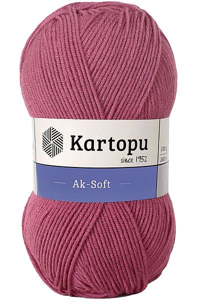Kartopu Σκούρο ροζ Aksoft Πλεκτό Χειροποίητο - Σχοινί K742