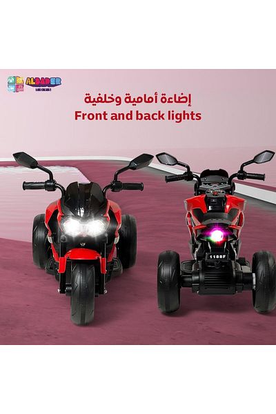 ALBADER Electric Motorcycle, Can Ride On Tricycles, Ride-On Motorcycle, Electric Ride On Motorcycle