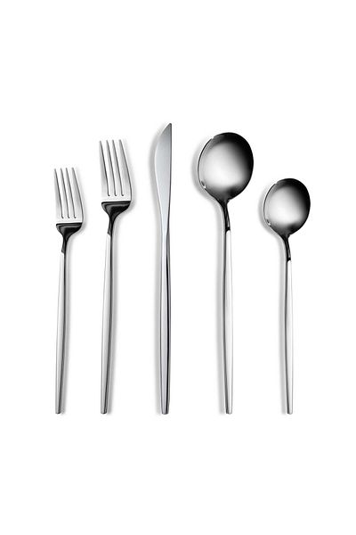 Karaca Orion Silver 60-teiliges Besteckset für 12 Personen