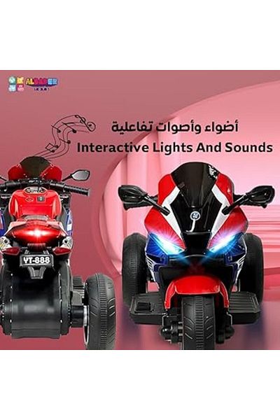 ALBADER Children's Electric Motorcycle, Can Ride on Tricycles, Kids Ride On Motorcycle For Kids