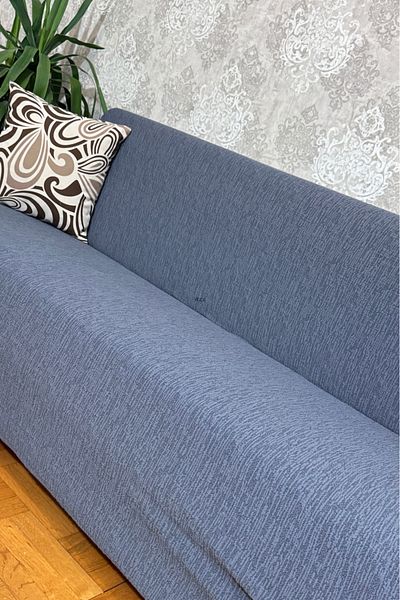UYMALL 3-Seater Jacquard Sofa Cover - Darkgrey-Anthracite, Elastic Seat Cover