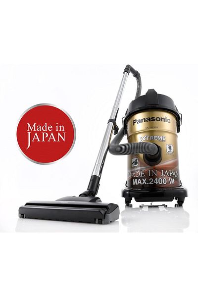 PANASONIC 2400W Portable Detachable Drum Vacuum Cleaner Black & Gold 21L MC-YL999N747