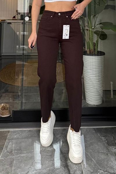Banu Angay Bitter Brown Boyfit Zr Model Jean