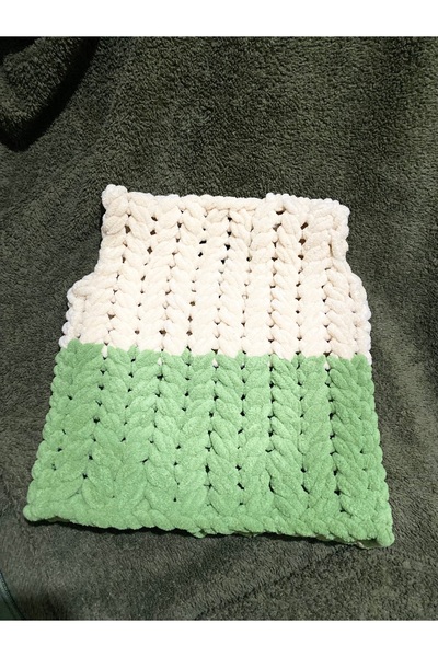 CNSASF Bebek Yeleği Ve Patik / Puffy Ikili Set - Puffy El Örgüsü