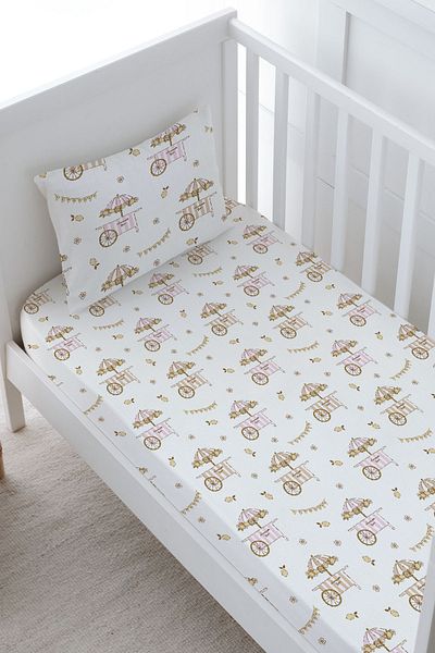 Tuğba Kuğu Baby Size Fitted Sheet Set - Iconic Series - Fresh Lemon