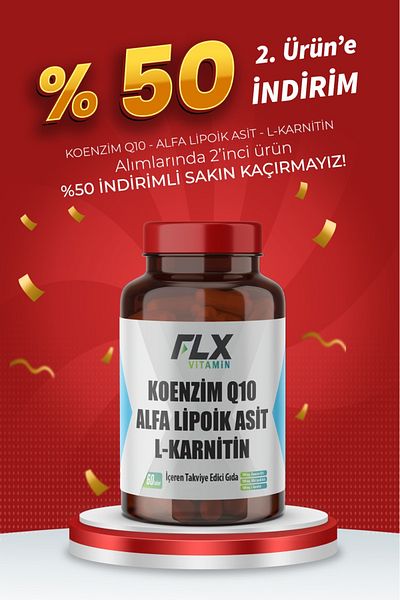 FLX Coenzyme 100 Mg Alpha Lipoic Acid L-Carnitine Coenzyme Q-10 60 Tablets