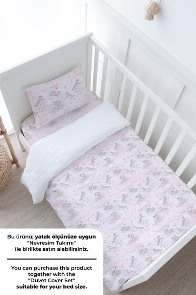 Tuğba Kuğu Unicorn Dream Iconic Series - Baby Size Fitted Sheet Set