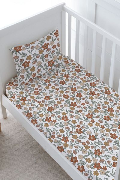 Tuğba Kuğu مجموعة ملاءات جاهزة للأطفال من سلسلة Vintage Flower Iconic
