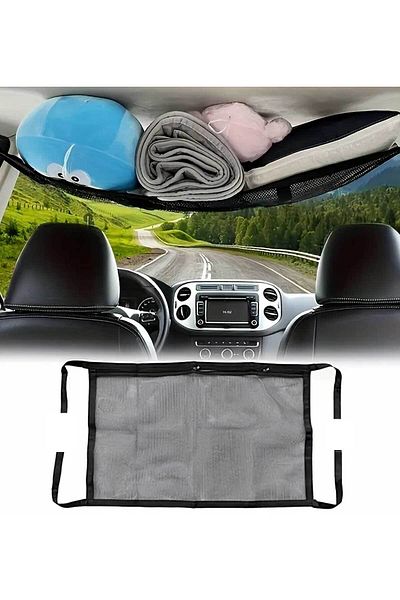 RevuBaby Ceiling Net Car Ceiling Organizer Car Interior Zippered Ceiling Pocket
