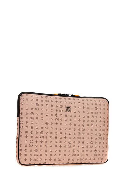 Bilik Deri Laptop și servietă unisex Monogram Pink Laptop-mn 15,6"