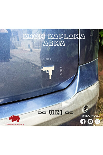 TEARNOW Uzi - تزوير مطلي بالكروم متوافق مع جميع المركبات