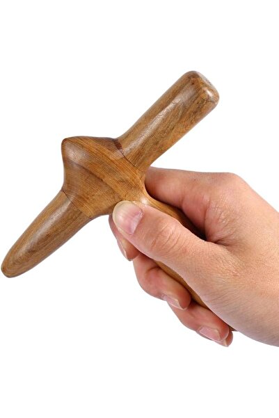 Sorendy Doğal Ahşap Masaj Aleti Akupresür Refleksoloji Ayak Sırt Bel Pres Geleneksel Manuel Masaj MA-106