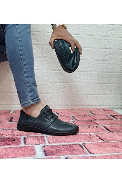 Voyager 5146 Haki Renk Hakiki Deri Ortapedik Erkek Günlük Ayakkabı