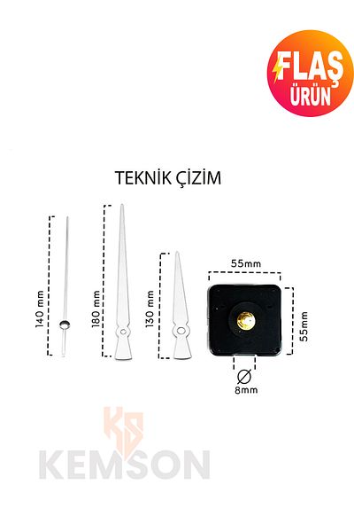 KEMSON Ασημί Mirror Plexi Watch - Silent Acar και Αντικατάσταση Μηχανισμού
