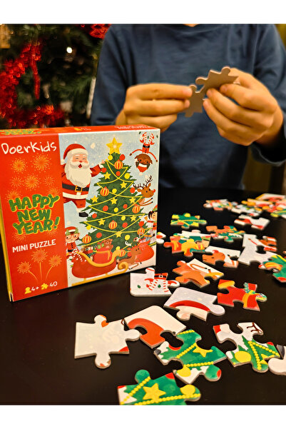 DoerKids Happy New Year Yılbaşı Mini Puzzle | 3-7 Yaş - 40 Parça