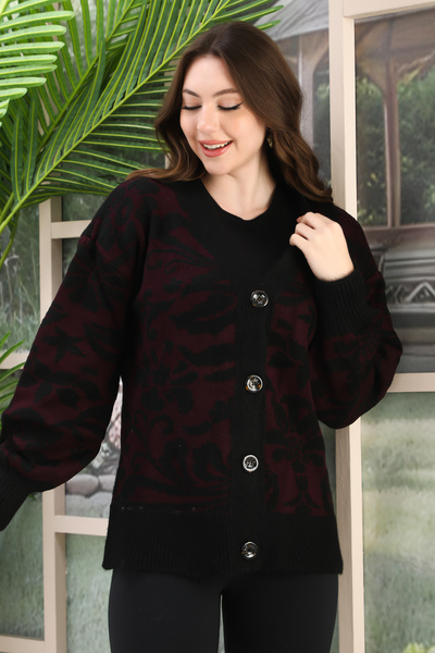 02Lady Fashion CARDIGAN OVERSIZE DIN TRICOT CU DETALII DIN TRICOT MOALE ȘI BUTOANE