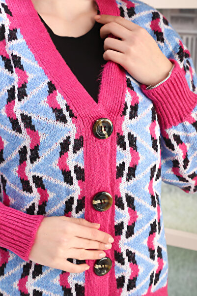 02Lady Fashion CARDIGAN OVERSIZE DIN TRICOT CU DETALII DIN TRICOT MOALE ȘI BUTOANE