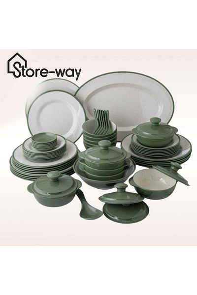 Storeway 57 Pcs Melamine Dinner Set