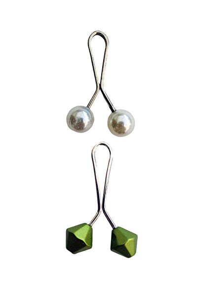 Mestore طقم وشاح حجاب ومشبك شال مكون من قطعتين 9