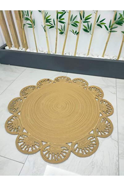 ADES HOME DESİGN Jüt,Yuvarlak Halı, Salon, Mutfak, Yatak Odası, Kilim, Banyo ...