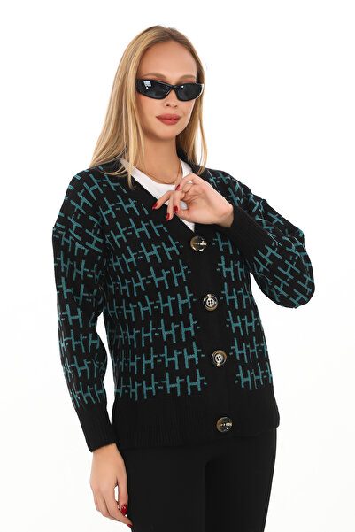 02Lady Fashion CARDIGAN OVERSIZE DIN TRICOT CU DETALII DIN TRICOT MOALE ȘI BUTOANE