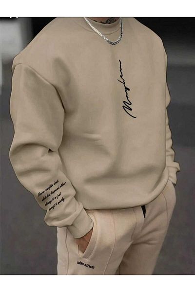 UNCİA OUTDOORS Never Printed Oversize Unisex Crew Neck Sweatshirt