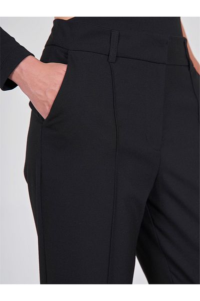 Sachistanbul Women's Black Trousers - Stitched