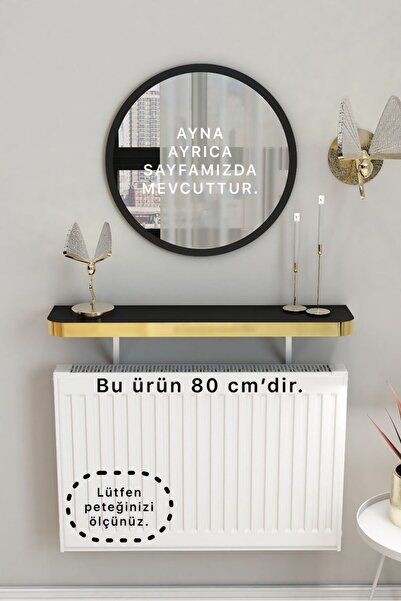 TALAŞTOZUM Petek Üstü Uçan Raf & Dresuar Duvar Montajsız Kalın Kenar 80 Cm