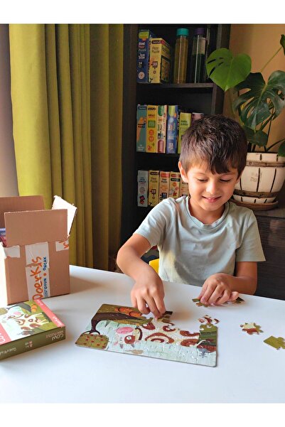DoerKids Çiftlik Sevimli Inek Mini Puzzle | 40 Parça | 4 Yaş
