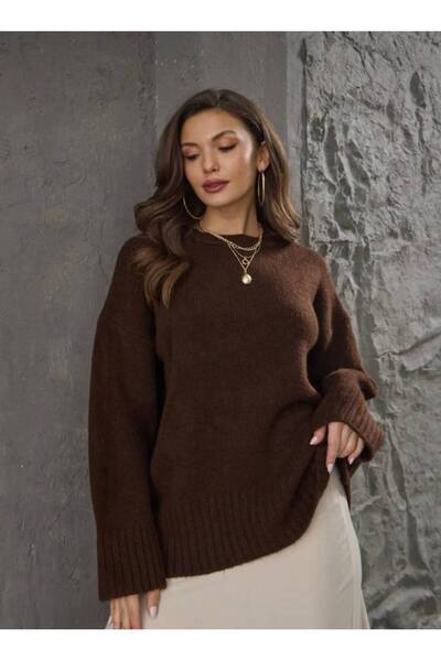 02Lady Fashion PULOVER DE TRICO DE BAZĂ OVERSIZE