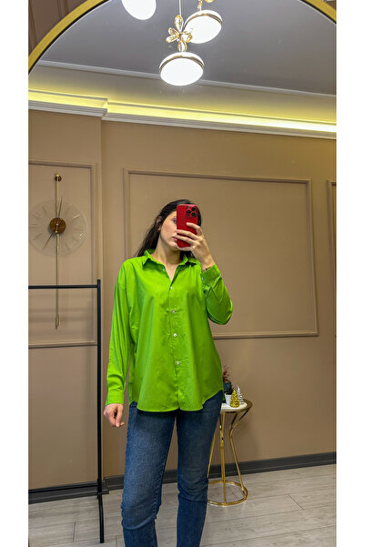 Blow Women's Pistachio Green Oversize Shirt