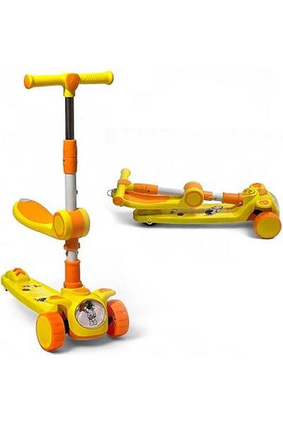 ALBADER Manual Scooter, 3 in 1 Kick Scooter Height Adjustable Foldable Scooter, Scooter For Kids