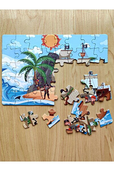 DoerKids Korsanlar Mini Puzzle | 40 Parça 3-7 Yaş
