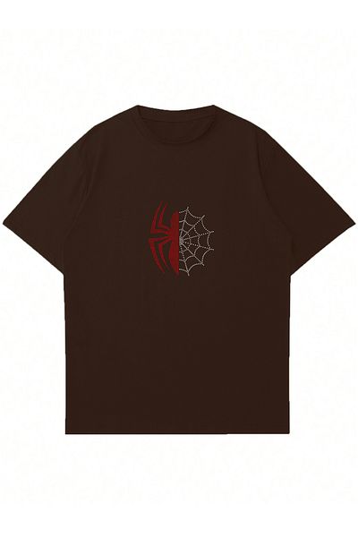 Mad&Calf Μπλουζάκι Unisex Spider Stone με στάμπα με λαιμόκοψη