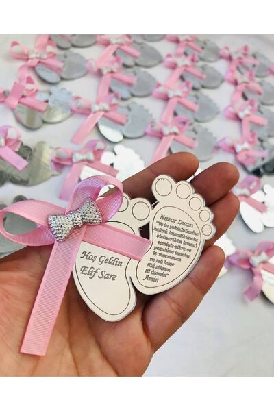 Genel Markalar 20 Adet Pleksi Ayak Magnet Yenidoğan Bebek, Doğum Günü Magnet....