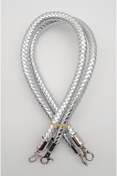 Nusrat Bilişim Çanta Aksesuar Gümüş Renk Uzun Örme Çanta Sapı Gümüş Metal