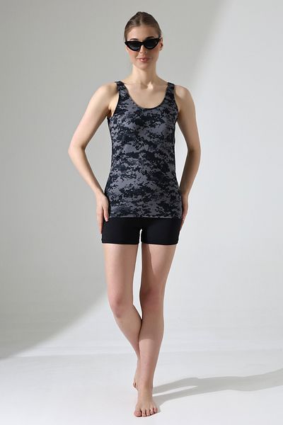 aykum Ελαστικό σορτς Lycra Tankini - Με επένδυση και σχέδιο παραλλαγής