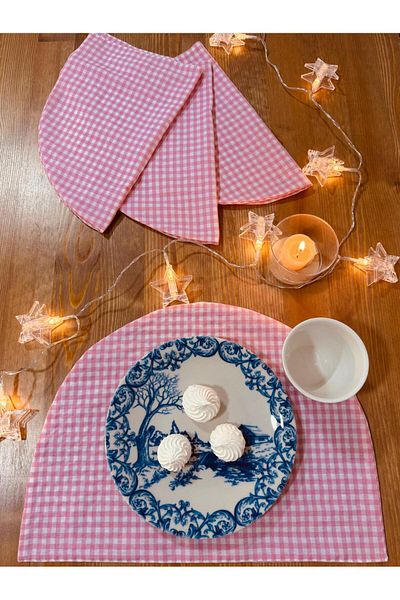 White Alamode 4-Piece Checkered Spring American Service - 40X38