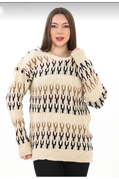 02Lady Fashion Pulover tunică din tricotaje cu textura moale