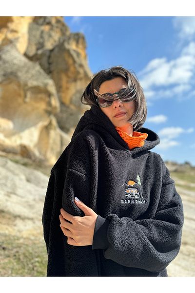 Ride and Roam Moonlight Sherpa Hoodie Sweatshirt