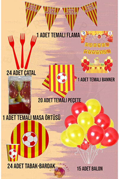 Evabrite Set pentru 24 de persoane cu tematică fan galben roșu superb - consu...