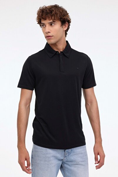 lumberjack Ανδρικό κοντομάνικο μαύρο μπλουζάκι - ML ANTVAN 12SC12 4FX