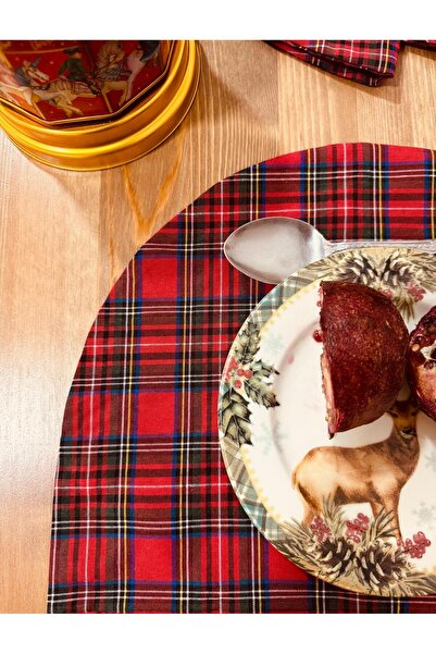 White Alamode 40X38 Rustic Plaid American Service - Set of 4