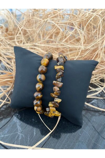 Zodyak Doğal Taş مجموعة زوجين من الأحجار الكريمة الطبيعية على شكل عين النمر ا...