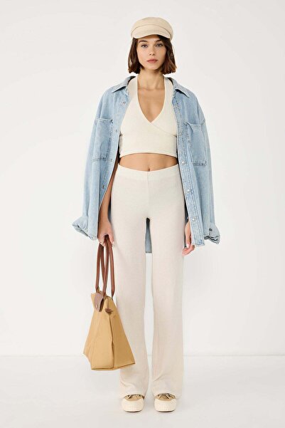 No Matter What Strukturierte, hochgeschnittene Schlaghose