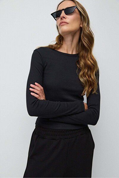 No Matter What Dehnbares, langärmeliges Basic-T-Shirt aus türkischem Stoff