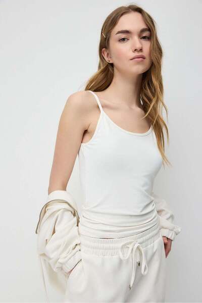 No Matter What Schmale weiße Tanktop