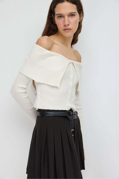 No Matter What Strickpullover mit Knopfdetails