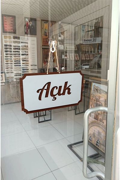Mars Double Sided Wood Open Closed Vintage Sign for Businesses- 25X15 cm